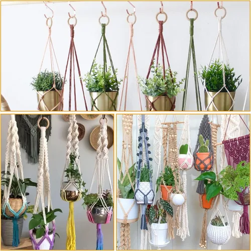Miniatura 5 de 100 anillos de madera sin terminar de 2.5 pulgadas, anillos de madera natural para manualidades, anillos de macramé de 2.362 in, anillos de madera