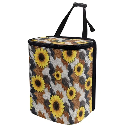 Miniatura 39 de Basurero para automóvil con tapa, bolsa de basura para colgar del automóvil, a prueba de fugas, portátil, papelera, sedán, accesorios