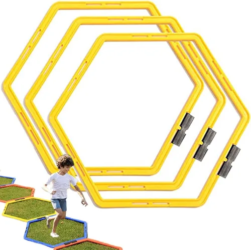 Anillo hexagonal de agilidad, anillo de círculo de entrenamiento de velocidad, escalera de agilidad, anillo de entrenamiento físico, entrenamiento