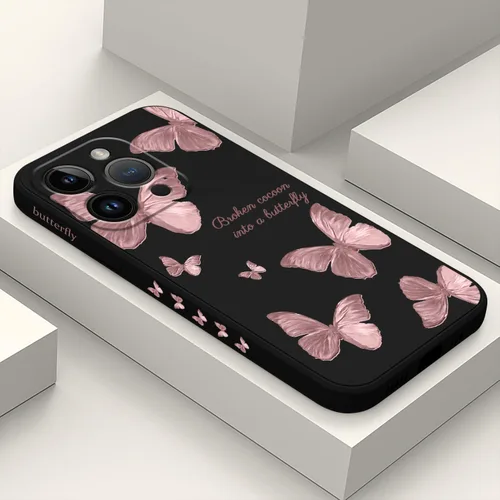 Miniatura 19 de LEECG Funda para iPhone 14 con Patrón de Flores de Mariposa de Astronauta, Forro de Microfibra Suave Anti-Rayones en el Interior, Cubierta