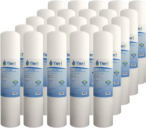 Miniatura 20 de Tier1 Filtro de agua de 1 micrón de 20 x 4.5 pulgadas Cartucho de polipropileno hilado para toda la casa Reemplazo para Pentek DGD-2501-20
