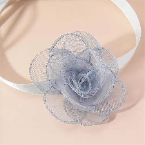 Miniatura 2 de YNXIXIEN Black Flower Choker for Women Girls, Summer Camellia Flower Velvet Choker Collar Necklace Jewerly for Bride Wedding Party Halloween