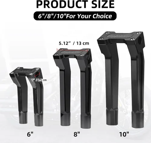 Miniatura 2 de Abrazadera superior para manillar de 1 pulgada / 0.984 in, kit de extensión de barra de mango alto de 6 pulgadas, ajuste universal para Harley