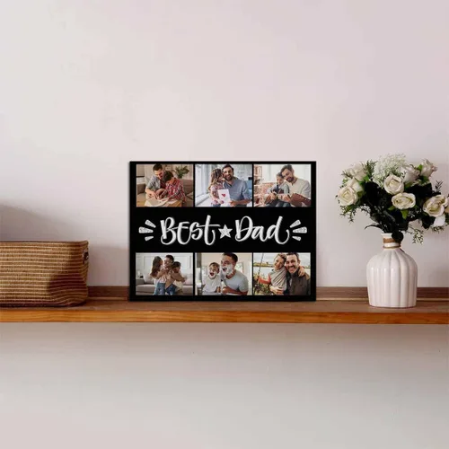 Miniatura 4 de D-Story Regalos de fotos personalizados, álbum de fotos personalizado para colgar/mesa, regalos para el mejor papá, panel de fotos personalizado