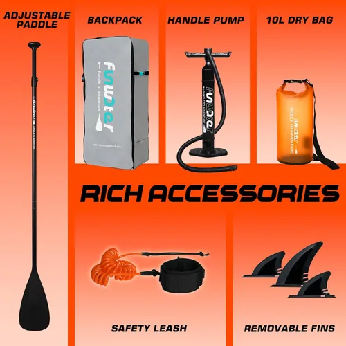 Miniatura 5 de FunWater Tabla de remo inflable ultraligera con accesorios de SUP para adultos y jóvenes de todos los niveles de habilidad