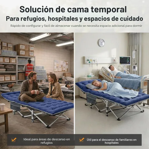 Miniatura 8 de ABORON Catre de Campamento para Adultos de 28" Extra Ancho, Paquete de 2 Catres Oxford 1200D Resistentes para Dormir, Cama de Campamento Plegable