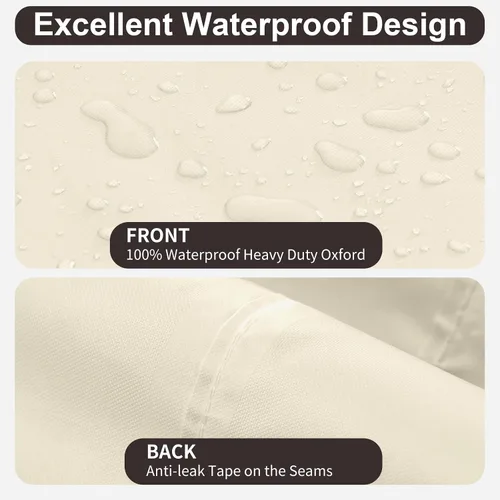 Miniatura 4 de PureFit Funda impermeable para sofá de exterior, funda para muebles de sofá de patio, funda de sofá biplaza de 2 plazas con ventilación de aire