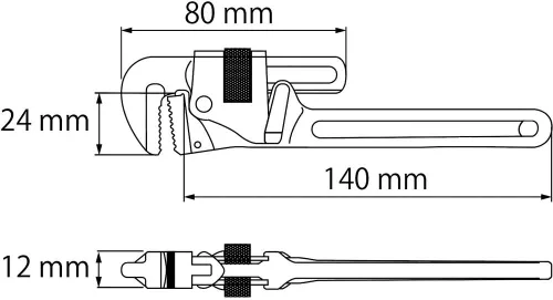 Miniatura 4 de Robtex - Llave de tubo (tipo fuerte) 5.9 pulgadas (5.906 in)