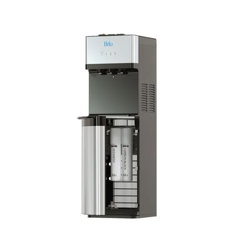 Brio 520 UV - Dispensador de agua con refrigeración sin botella, autolimpiante, Certificado UL | Filtración integrada de 2 etapas (incluye 2 filtros
