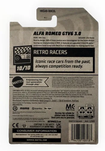 Miniatura 2 de Hot Wheels Alfa Romeo GTV6 3.0, Retro Racers 10/10 [rojo] 185/250
