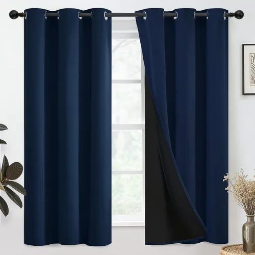 Miniatura 174 de SimpleHome - Cortinas opacas 100% para recámara, cortinas de ventana con ojales beige, con aislamiento térmico, cortinas de oscurecimiento