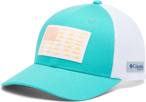 Miniatura 607 de Columbia - Gorra de malla con bandera con árboles unisex para adultos, corona alta