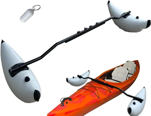 Pactrade Marine Sistema estabilizador de estabilizador de estabilizador para kayak, canoa, flotante, flotante, pesca, tubo gris, gris, kit de brazo