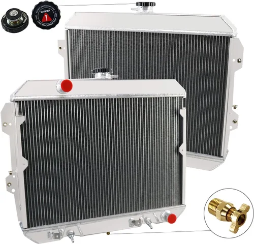 Miniatura 10 de Radiador para Nissan Datsun 280ZX 280 ZX 2.8L L6 Gas 1981-1983, radiador de aluminio completo de 4 filas + ventilador de 14 pulgadas + cubierta +
