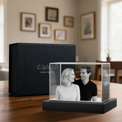 Miniatura 9 de Foto de cristal 3D, regalo personalizado para ella, él, mamá, papá, padre, regalo para parejas – Foto personalizada en cristal, única para Paisaje