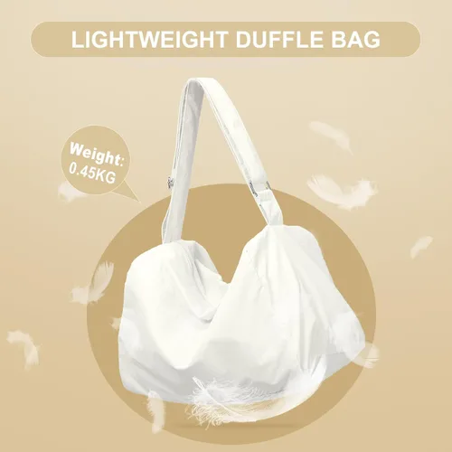 Miniatura 5 de bolso de lona de gimnasio para mujer, Beige