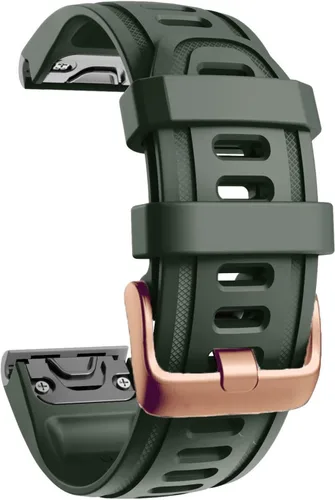 Correa de reloj de liberación rápida pulsera de silicona para Garmin Fenix 5S 5X 5Plus 6S 6X 6 Pro oro rosa hebilla pulsera deportiva