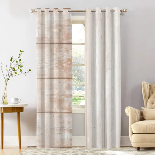 Miniatura 79 de Shrahala Floral Abstract Design Blackout Curtain Tiers, Minimalist Flower Illustration Kitchen Valance Light Blocking Tier Drapes with Rod Pocket, 2
