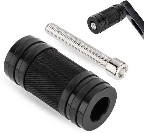 Miniatura 14 de Clavija de Cambio Palanca de Cambio de Motocicleta CNC Billet Negra Reposapiés Compatible con Harley Dyna Sportster Softail Street Road Glide Negro-a
