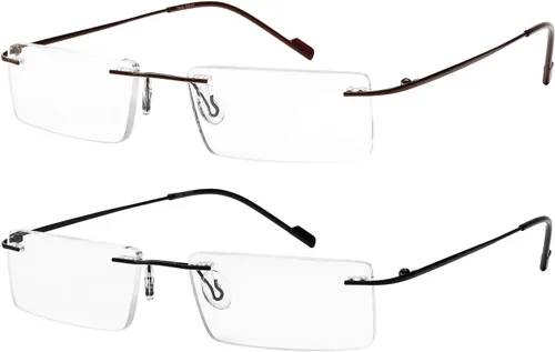 Miniatura 5 de Success Eyewear Reading Glasses 2 Pair Rimless Ultra Lightweight Readers for Men and Women