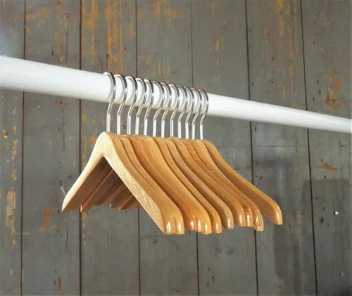 Miniatura 4 de NAHANCO MINI612 - Mini perchas de madera de 6 pulgadas para ropa de muñecas, ropa o accesorios para mascotas, acabado natural (paquete de 12)