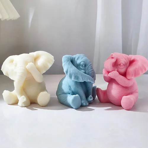 Miniatura 2 de Moldes de Elefante Molde de Vela de Resina - Moldes de Silicona para Fundición de Resina para Decoración del Hogar y Fabricación de Velas Molde