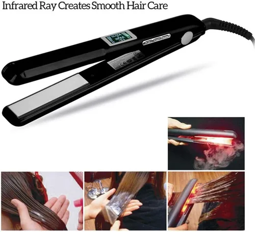 Miniatura 6 de Plancha de pelo infrarroja mejorada para el cuidado del cabello, plancha plana fría, reparación profesional del cabello dañado, para terapia
