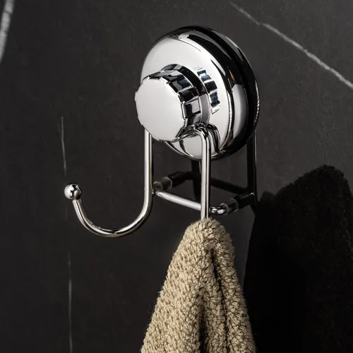 Miniatura 2 de HASKO Accessories - Potentes Ganchos con Ventosa de Succión al Vacío - Organizador para Toalla, Albornoz y Esponja - Fuertes Ganchos de Acero cromado