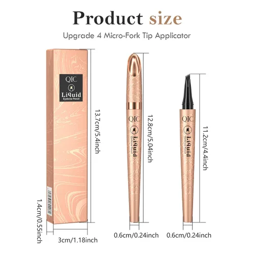 Miniatura 6 de Lápiz de cejas marrón claro, lápiz de cejas Microblading a prueba de manchas con punta de microhorquilla mejorada, lápiz de microblading impermeable