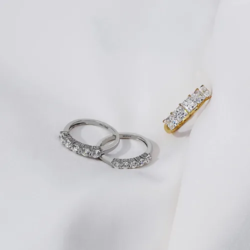 Miniatura 2 de Tienda Collection Sterling Silver Five-Stone Ring set with Round Cut Infinite Elements Cubic Zirconia