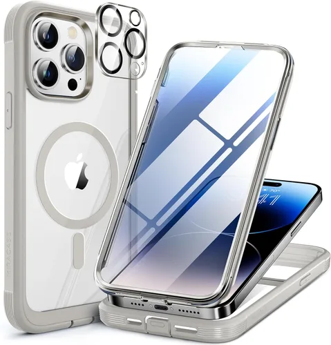Miniatura 42 de Miracase Funda para iPhone 13 de 6.1 pulgadas, [sin burbujas] funda de teléfono de cuerpo completo con pantalla de vidrio completa integrada, sin