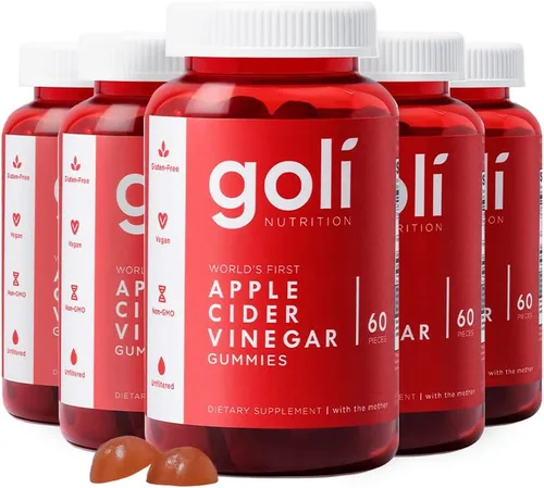 Miniatura 12 de Goli Vitaminas Gomosas de Vinagre de Sidra de Manzana - 60 Unidades - Vitamina B12, Sin Gelatina, Sin Gluten, Veganas y Sin OGM