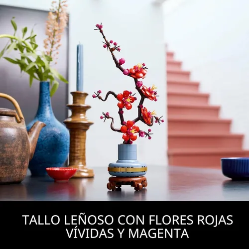 Miniatura 3 de LEGO Botanicals - Juegos de construcción de flores de ciruela artificiales para adultos - Flor artificial para centro de mesa de cena, decoración