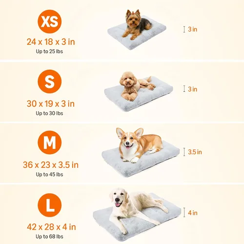 Miniatura 3 de Amazon Basics Cama grande para perro para jaula, colchón grande lavable para perro para perrera, antideslizante, 42x28x4 pulgadas