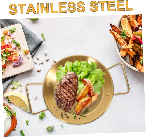 Miniatura 6 de OUNONA Tapa de olla para sartén de acero inoxidable, sartén binaural, antiadherente, construcción resistente, ahorra energía, perfecta para pasta