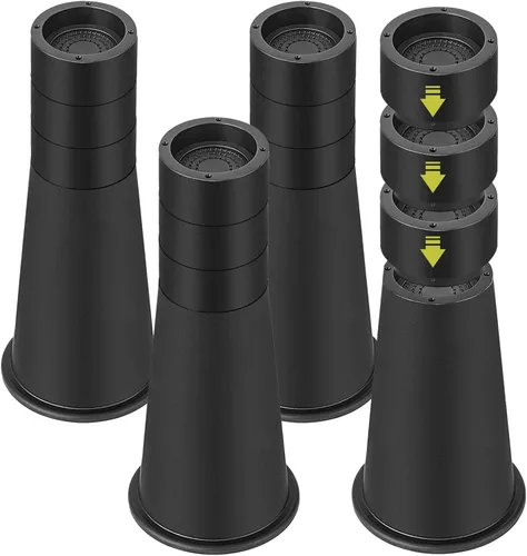 Miniatura 22 de Paquete de 12 elevadores de muebles de 1 pulgada, elevadores de cama ajustables resistentes para mesa, escritorio, sofá, silla, gabinete, marco
