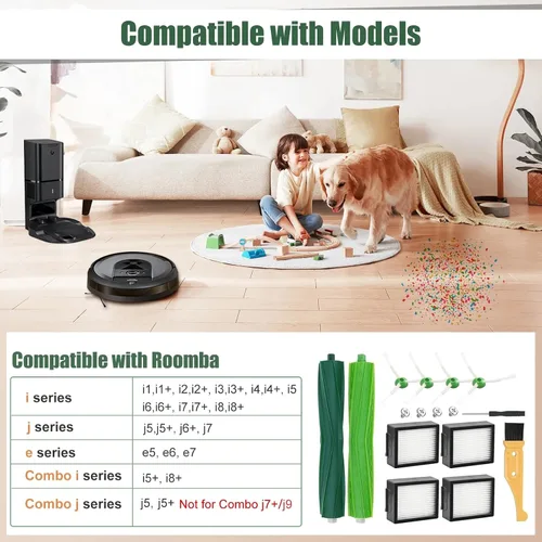 Miniatura 2 de Piezas de repuesto Cepillos de rodillo para iRobot Roomba i&&J Series E5 E6 i1 i1+ i7 i7+ i7 i7 Plus i6 i6+ i3 i3+ i4 i4+ i8 i8 j7 j7+ Accesorios