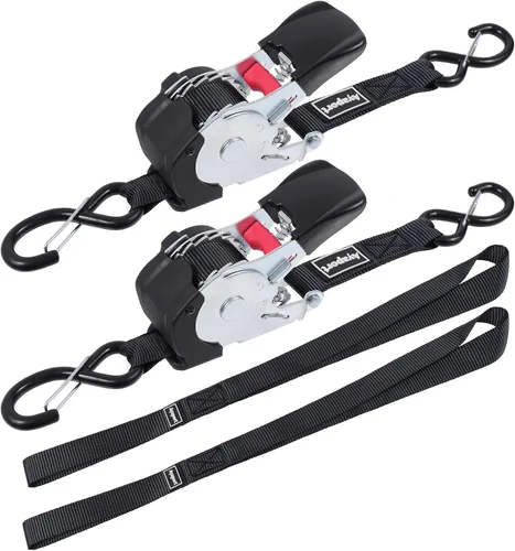 Ayaport Correas de trinquete retráctiles, correas de amarre autoretráctiles, 1200 libras, resistencia a la rotura, resistentes de 12 pies para