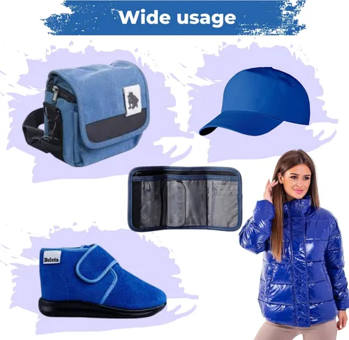 Miniatura 5 de Cinta de Velcro Cosible Azul Real de 1 Pulgada de Ancho No Adhesiva de 1 Yarda de Longitud Cinta de Velcro de Nailon Azul Juego de Sujetador de Tela