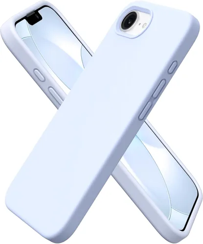 ORNARTO Funda compatible con iPhone 16e de 6.1 pulgadas (2025), silicona líquida de 3 capas cubierta completa de goma de gel suave, funda protectora