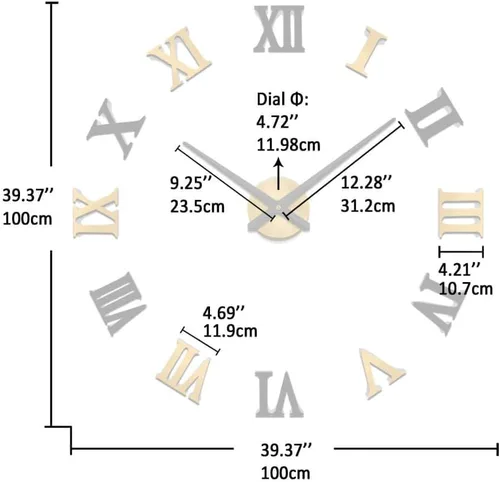 Miniatura 2 de VANGOLD Reloj de pared de diseño para decoración de sala de estudio