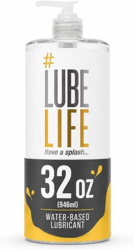LubeLife Lubricante a base de agua - Lubricante personal para hombres, mujeres y parejas, tamaño de viaje, no mancha, fácil de limpiar, seguro para