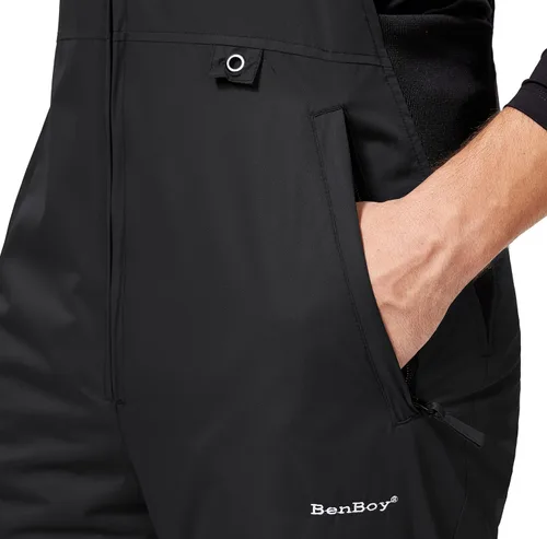 Miniatura 4 de Lelaki Mens Snow Bibs Ski Waterproof Windproof Insulated Overalls Snowboard Pants Winter