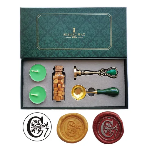 Miniatura 24 de Fancy Letters S - Juego de sellos de cera personalizados, sello de cera para tarjetas de cartas invitaciones letras S