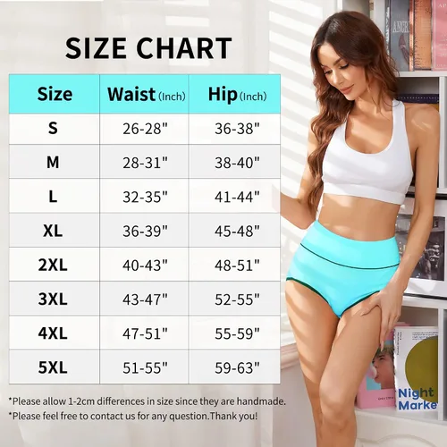 Miniatura 6 de Migbean Ropa interior de algodón para mujer - Ropa interior para mujer, ropa interior para mujer, bragas para mujer, multicolor, varios tamaños