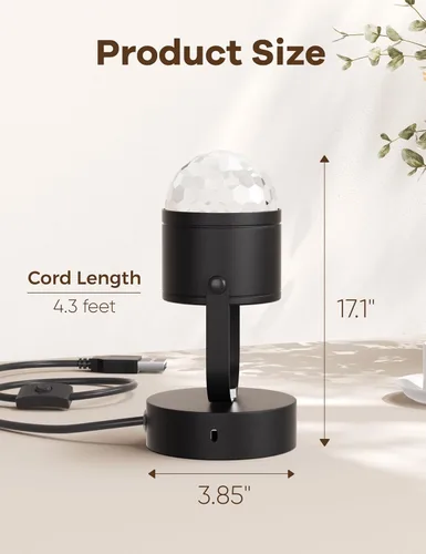 Miniatura 4 de Joyzy Lámpara de Mesa de Ondas Oceánicas Dinámicas Enchufable, Proyector de Luz Nocturna de Ondas de Agua para Habitación, Fiesta, Decoración