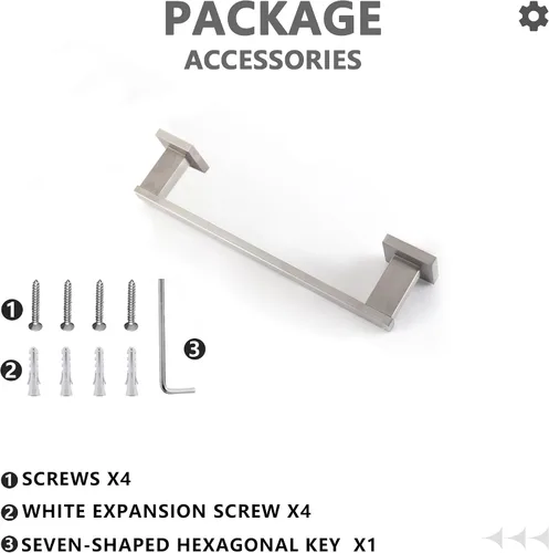 Miniatura 6 de LANC Toallero de mano para baño, montado en la pared, de níquel cepillado, toallero de baño de acero inoxidable de 12 pulgadas para inodoro