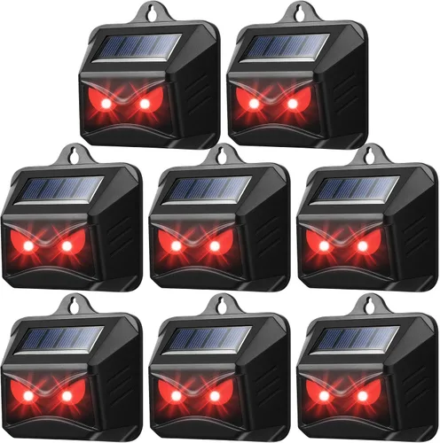 Miniatura 13 de Luz de control solar, repelente nocturno de animales, dispositivos disuasorios para exteriores, sensor de luz, repelente de animales para mofeta