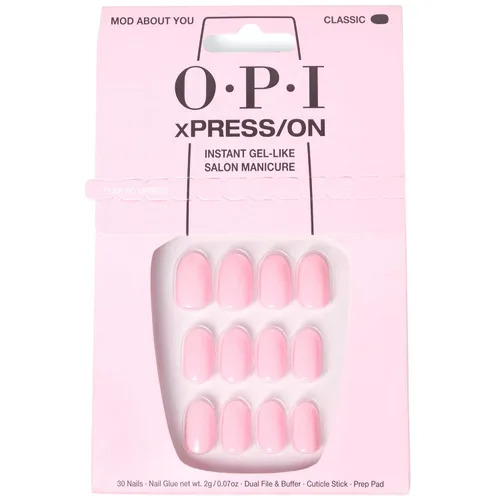Miniatura 9 de OPI xPRESS/ON Press on Nails Short Round Classic, Long Almond & Coffin Shape Press-On Professional Nail Art Kit Zapatilla de cristal Velvet White