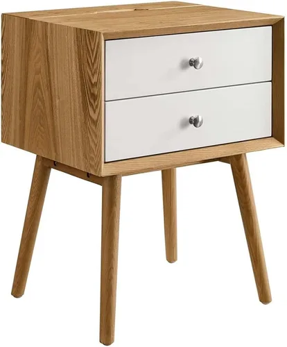 Miniatura 11 de Modway EEI-4343-WAL-WAL Mesita de noche de madera de brasa, nogal